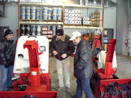 Demonstration of snowblowers