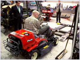 Demonstration of ride on mower