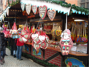 Christmas market shops